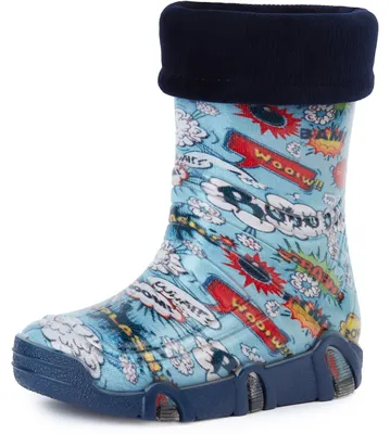 Produktbild von Ladeheid Kinder Mädchen Jungen Gummistiefel gefüttert Swk 26 (Mehrfarbig Bang, 21/22 EU)
