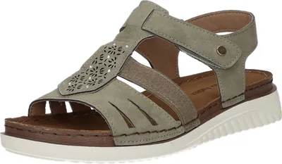 Produktbild von Donna Andrea Damen-Sandalette Khaki-Grün-Weiß, Farbe:grün, EU Größe:42