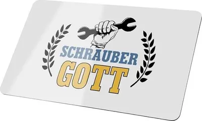 Produktbild von Brettchen mit Spruch Serie: Weisheit mit Text zum Schraubergott