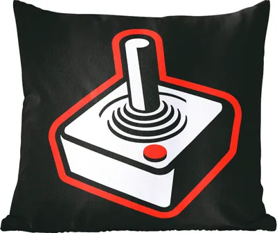 Produktbild von MuchoWow® Zierkissen Sofakissen Wohnzimmer Dekokissen 40x40 cm Gaming - Game Controller - Schwarz - Foto Kissen - Schlafzimmer Dekoration
