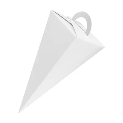 Produktbild von 10x itenga Geschenktüte Schultüte mit Griff 14 cm, Weiß