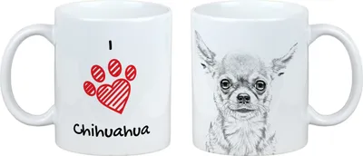 Zdjęcie produktu dla Chihuahua Kurzhaar - Kubek z motywem psa, uroczy kubek z grafiką, prezent z Waszym zdjęciem, marka Art-Dog