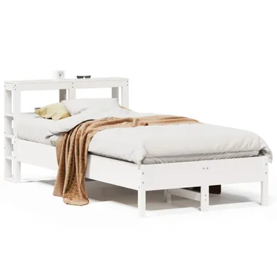 Produktbild von vidaXL Massivholzbett ohne Matratze Weiß 120x190 cm Kiefernholz