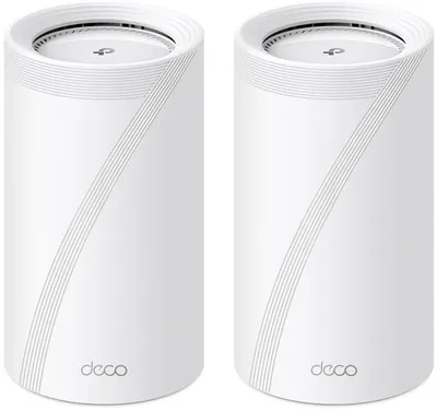 Obrázek produktu pro TP-Link Deco BE85 (2-Pack), Bílá, Vnitřní, Síťový systém, CE: <20 dBm (2.4 GHz), <30 dBm (5 GHz), <23 dBm(6 GHz), Tři pásma (2,4 GHz / 5 GHz / 6 GHz), Wi-Fi 7 (802.11be)