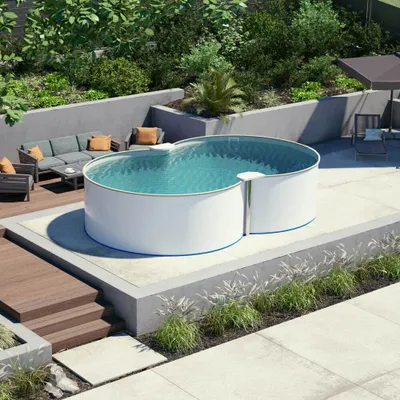 Produktbild von Achtform Pool, Folie sandfarben 3,00 x 4,70 m 1,20 m