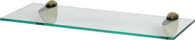 Produktbild von Harbour Housewares Schwebendes Glas-Badezimmerregal – 50 cm – Klar/Gold