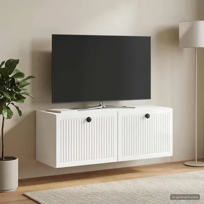Immagine prodotto di Maison Exclusive - Mobile TV da parete, bianco lucido, 78,5 x 31 x 30 cm