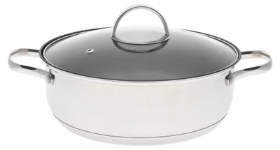 Zdjęcie produktu dla GARNEK Marmurowy Niski Płaski NIEPRZYWIERAJĄCY 28cm 6,5l INDUKCJA Gaz 7405