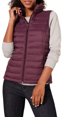 Produktbild von A. Essentials Damen Leichte wasserabweisende und packbare Steppweste, Burgun