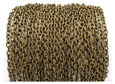 Produktbild von 5 m Kette antik Bronze 3 x 4 mm Gliederkette