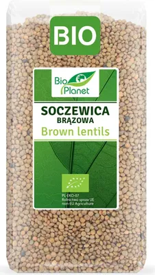 SOCZEWICA BRĄZOWA BIO 500 g - BIO PLANET