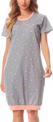 Image de Merry Style Chemise de nuit femme MS10-184 (gris/points, M)