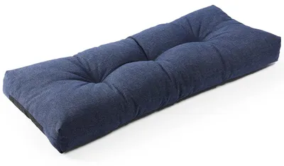 Productafbeelding van SUNROX antislip bankkussen met traagschuim, 92x36x10 cm, indigo gemêleerd – L