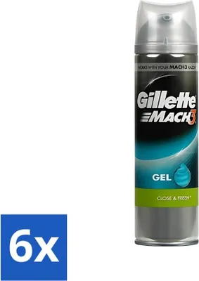Image de Gillette Mach3, gel de rasage Complete Defense, pour une peau extra-confortable, 200 ml - Pack avantageux - 6 pièces
