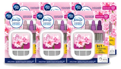 Obrázok produktu pre 6 ks sady Ambi Pur 3volution – vôňa kvetov – 20 ml – výhodný balík – 6 kusov