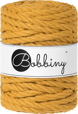 Zdjęcie produktu dla Bobbiny 3PLY Macramé Rope 9 mm 30 m Mustard Sznurek