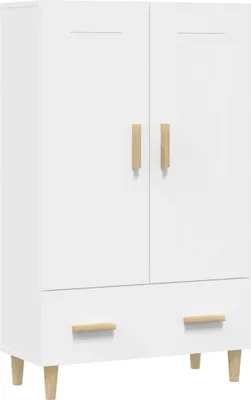 Image de Buffet haut Blanc 70x31x115 cm Bois d'ingénierie