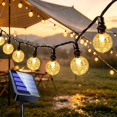 Obrázek produktu pro Světelný řetěz pro venkovní použití – dekorace do zahrady – 50 LED diod – délka 7 metrů – teplá bílá barva