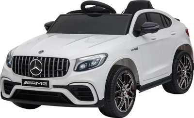 Produktbild von Kinderfahrzeug 12V Mercedes-Benz AMG GLC63S COUPE lizenzierter Elektroauto mit Fernbedienung Sicherheitsgurt 2 x 35W Motoren MP337-60 Monate Weiß 115 x 70 x 55 cm