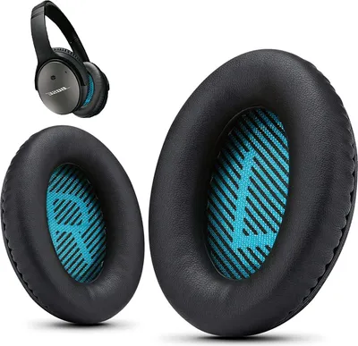 Produktbild von 1 Paar Ohrpolster für Bose QuietComfort QC15 QC25 QC35 Over Ear-Kopfhörer Ohrenschützer-Kissen Proteinmaterial, Ersatz-Ohrpolster