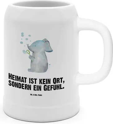 Produktbild von Mr. & Mrs. Panda Krug Elefant Seifenblasen - Weiß - Geschenk, Heimat, Bierhumpen, Humpen, Liebe, Seidel, Gute Laune, Liebesspruch, Bierbecher, Elefanten, Tonkrug