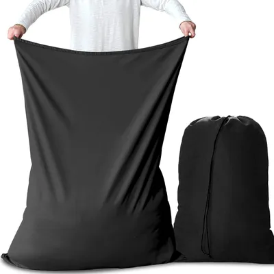 Imagen del producto de Bolsas de lavado con cordón, 70 x 115 cm, paquete de 2, para la ropa