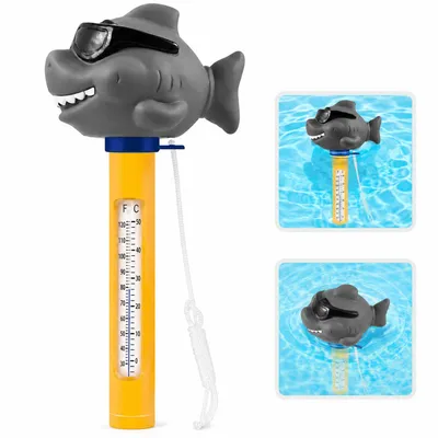 Produktbild von Digitales Poolthermometer Hai, schwimmendes Wasserthermometer für Pool, Whirlpool, Spa & Außenbereich
