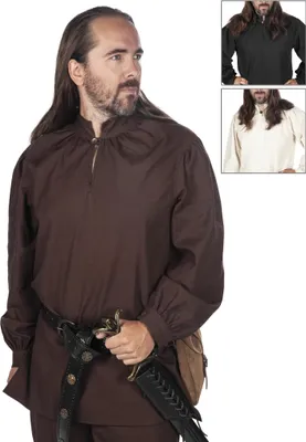 Produktbild von Piratenhemd Mittelalter Karneval Faschingskostüm Farbe: braun, Größe: M