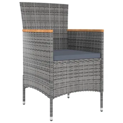 Immagine prodotto di Sedie da Pranzo da Giardino 4 pz in Polyrattan Grigio