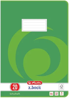 Produktbild von Schulheft A4 32 Blatt Lineatur 20Mix Packung mit 5 Stück