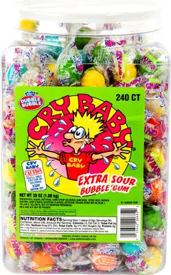 Produktbild von Cry Baby Bubble Gum Extra Sour (Karton mit 240)