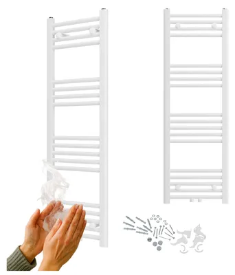 Immagine prodotto di Granitan - Termoarredo bagno - Scaldasalviette 120x40 cm - Radiatore bianco - 336 W - RAVEN