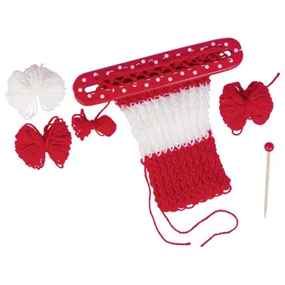 Produktbild von goki 58509 Strickrahmen, rot (1 Stück)