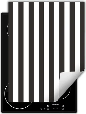 Produktbild von DarHaus Herdabdeckplatte Einteilig Küche Abdeckplatte für Glaskeramikfeld Abdeckung Induktionskochfeld Aufrollbare Matte 40x52 cm, weiß - grau