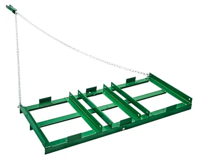 Image de VEVOR herse traînante, 1220x500x100 mm, herse de prairie avec barres réglables & chaîne de 1830 mm, outil de traînage pour niveler le gazon