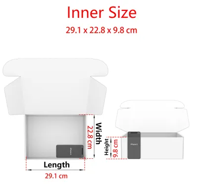 Productafbeelding van Postdozen 300 x 230 x 100 mm, bruin, 20 stuks, voor verpakkingen