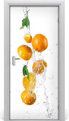Produktbild von Tulup Türaufkleber 95x205 cm Dekorative Aufkleber Selbstklebend Wasserdichte Tapete Abnehmbar Schlafzimmer Wohnzimmer Wohnkultur - Orangen