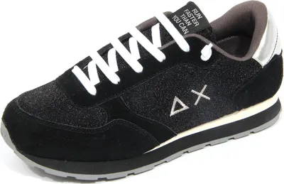 Produktbild von G3452 sneaker bimba girl SUN 68 black glitter suede/fabric shoes kids