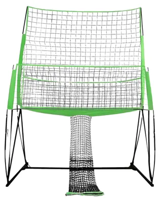 Obrázek produktu pro Tréninková síť na volejbal, přenosný design, výškově nastavitelná, zelená barva