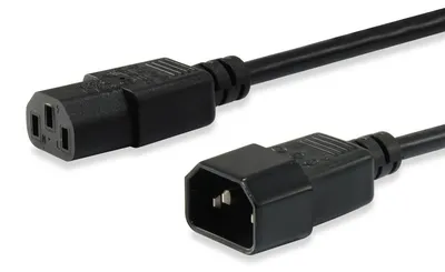 Image de Equip 112101 Equip Kaltgeräteverl.-Kabel IEC C14 -> IEC C13 St/Bu 3m sw