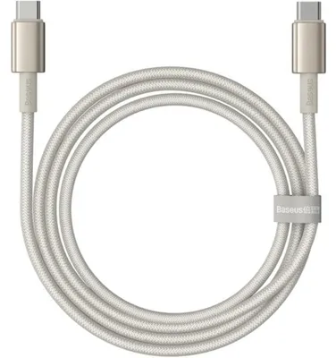 Produktbild von Baseus USB-C auf USB-C Ladekabel, 100W, 1m, Gold - Hochleistungs-Datenkabel für effizientes Schnellladen