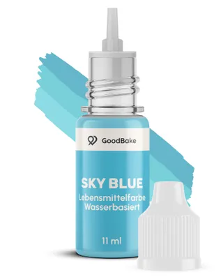 GoodBake Lebensmittelfarbe Himmelblau, wasserbasiert, flüssig, 11 ml