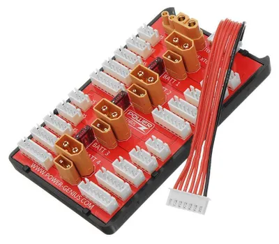 Parallele Ladeplatine XT30/XT60, 4 Akkus, 2-8S Lipo