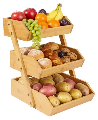 Productafbeelding van Bamboe etagère met 3 niveaus voor fruit en snacks