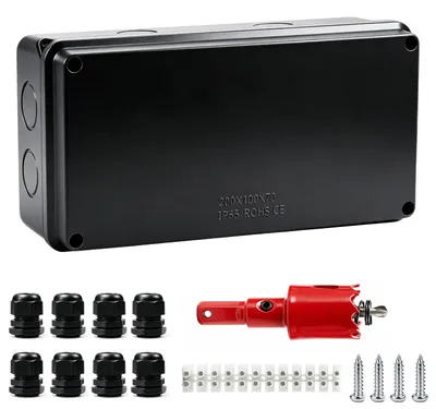 Imagen del producto de Caja de conexiones estanca, IP65, de color , para uso en exteriores, carcasa protectora