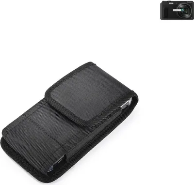 Produktbild von Holster Gürteltasche kompatibel mit Panasonic Lumix DMC-TZ58 Holster Gürtel Tasche wasserabweisend Handy Hülle Schutz Hülle Outdoor schwarz