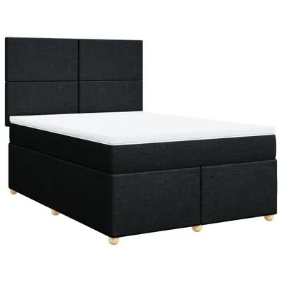 Produktbild von Boxspringbett mit Matratze Schwarz 140x190 cm Stoff