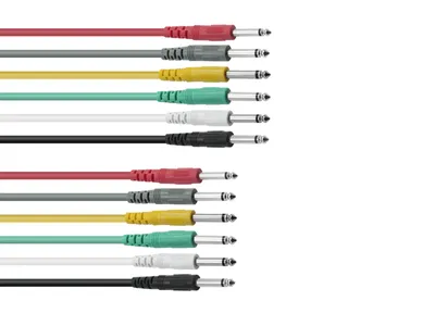 Produktbild von OMNITRONIC Klinkenkabel 6,3 Patchcord mono 6x1,5m