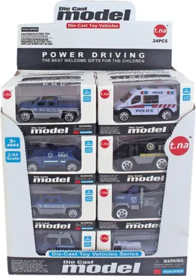 Produktbild von Polizeiauto mit freien Rädern 7,5 cm