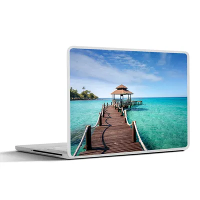Produktbild von MuchoWow® Laptop Aufkleber Sticker Cover Meer - Pier - Bar 36.5x27.5 cm - Laptop-Sticker